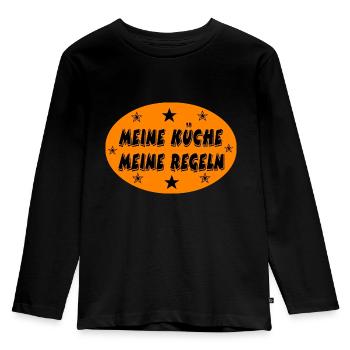 Küche - Kinder Premium Bio Langarmshirt - Schwarz - Vorne - AI Model Kid Male (0cm)