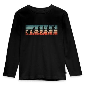 Exterminator Pest Control Technician Evolution - Kinder Premium Bio Langarmshirt - Schwarz - Vorne - AI Model Kid Male (0cm)