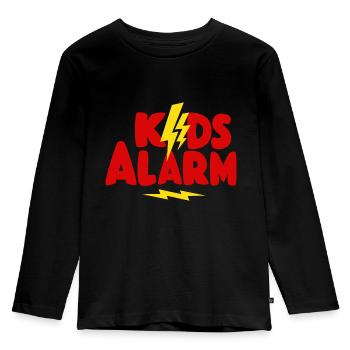 Kids Alarm - Kids' Premium Longsleeve Shirt - black - Front - AI Model Kid Male (0cm)