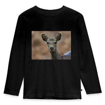 000 3532 NEF - Kids' Premium Longsleeve Shirt - black - Front - AI Model Kid Male (0cm)