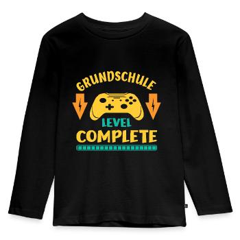 Fin d’études primaires achevée en 2026 - T-shirt manches longues Premium Enfant - noir - Devant - AI Model Kid Male (0cm)