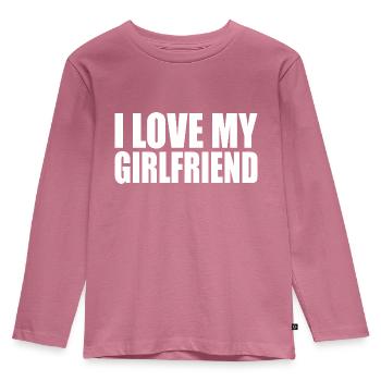 I love my girlfriend - T-shirt manches longues Premium Enfant - mauve - Devant - AI Model Kid Female (0cm)