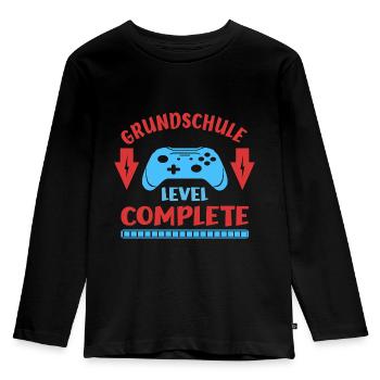 Primary school graduation completed in 2026 - Kids' Premium Longsleeve Shirt - black - Front - AI Model Kid Male (0cm)
