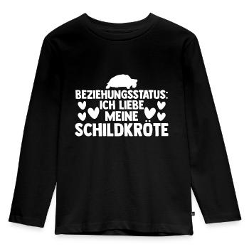 Schildkröte Schildkröten - Kinder Premium Bio Langarmshirt - Schwarz - Vorne - AI Model Kid Male (0cm)