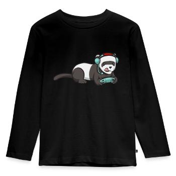 Ferret Owner Ferret - Kids' Premium Longsleeve Shirt - black - Front - AI Model Kid Male (0cm)