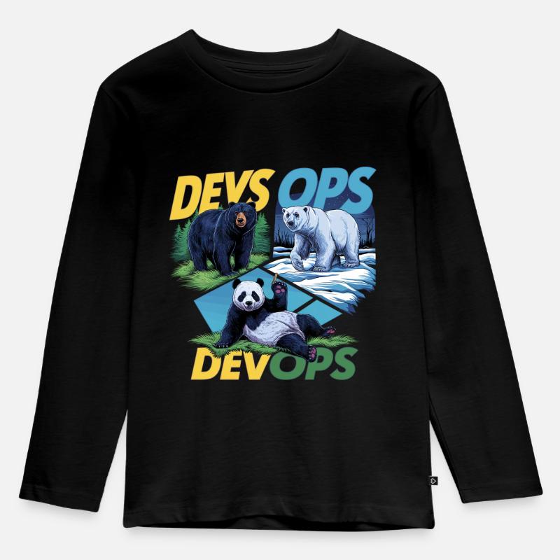 Devops - T-shirt manches longues Premium Enfant - noir