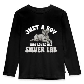 Silver Labrador Retriever Silver Lab - Kids' Premium Longsleeve Shirt - black - Front - AI Model Kid Male (0cm)