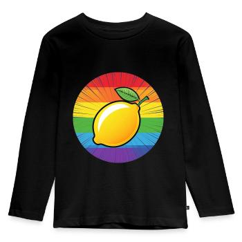 LGBTQ Citron Lime - T-shirt manches longues Premium Enfant - noir - Devant - AI Model Kid Male (0cm)