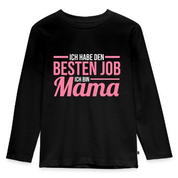 Mutter Muttertag Mama - Kinder Premium Bio Langarmshirt - Schwarz - Vorne - AI Model Kid Male (0cm)