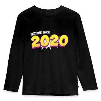 3ème anniversaire rétro dans le style Pop Art Comic Book - T-shirt manches longues Premium Enfant - noir - Devant - AI Model Kid Male (0cm)