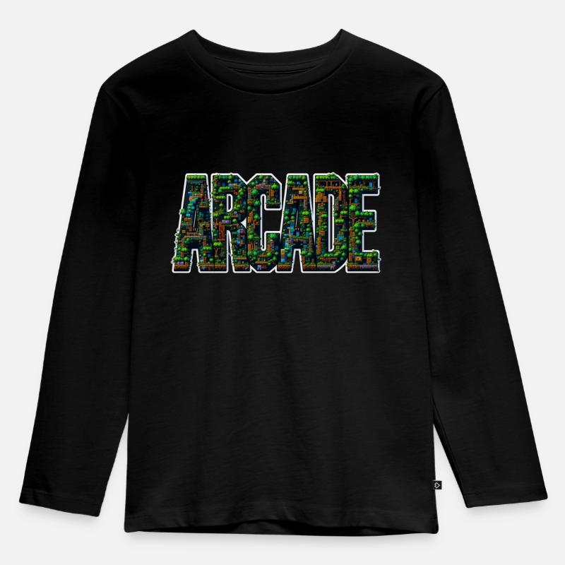 arcade - Kinder Premium Bio Langarmshirt - Schwarz