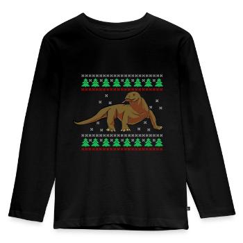 Komodo Dragon Komodo Lover Gift - Kids' Premium Longsleeve Shirt - black - Front - AI Model Kid Male (0cm)