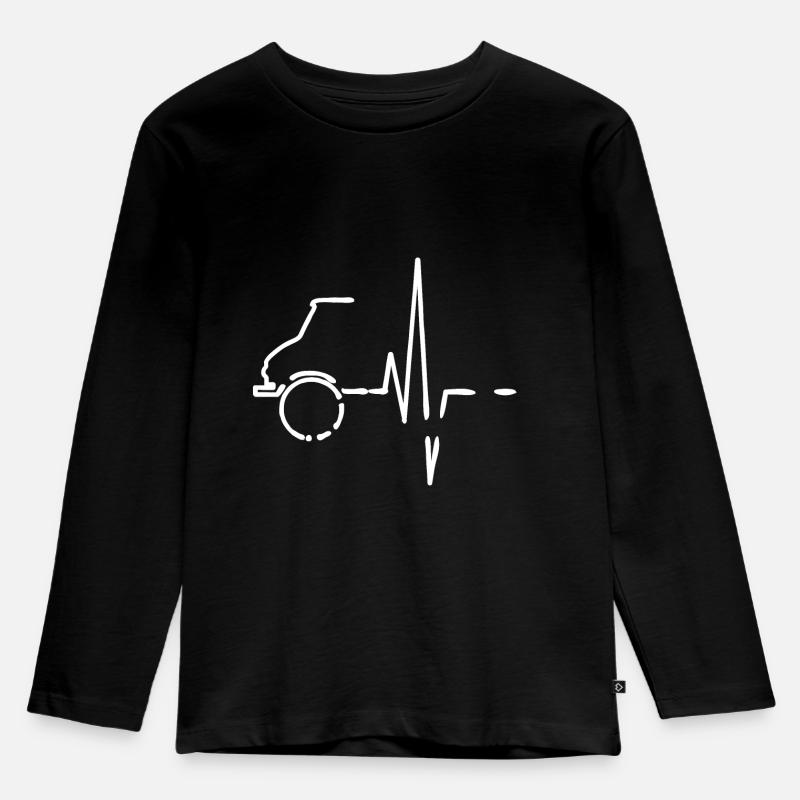 Unimog - Oldtimer - Universal Motorgerät - Kinder Premium Bio Langarmshirt - Schwarz