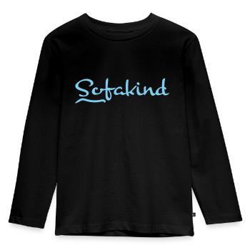 Couch chillen - Kinder Premium Bio Langarmshirt - Schwarz - Vorne - AI Model Kid Male (0cm)