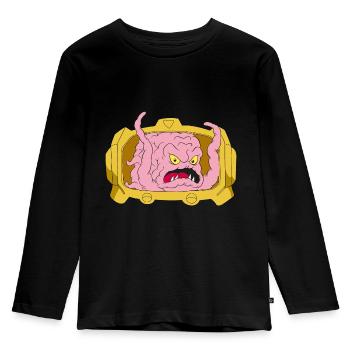 Teenage Mutant Ninja Turtles Krang Costume - Kids' Premium Longsleeve Shirt - black - Front - AI Model Kid Male (0cm)