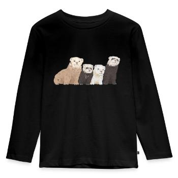 Ferret Owner Ferret - Kids' Premium Longsleeve Shirt - black - Front - AI Model Kid Male (0cm)