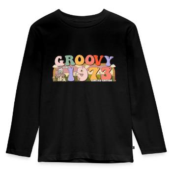 Groovy depuis 1973 Retro Hippie 50th Birthday - T-shirt manches longues Premium Enfant - noir - Devant - AI Model Kid Male (0cm)