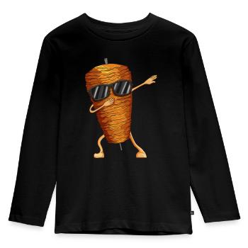 Doner kebab lover doner kebab brochette de viande dabbing - T-shirt manches longues Premium Enfant - noir - Devant - AI Model Kid Male (0cm)