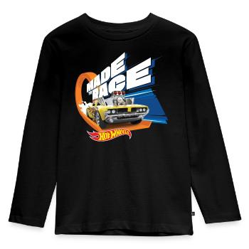 Hot Wheels Muscle Car Made To Race - Kinder Premium Bio Langarmshirt - Schwarz - Vorne - AI Model Kid Male (0cm)