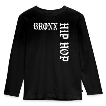 Bronx Hip Hop - Kinder Premium Bio Langarmshirt - Schwarz - Vorne - AI Model Kid Male (0cm)
