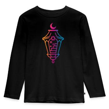 Islam Allah - Kinder Premium Bio Langarmshirt - Schwarz - Vorne - AI Model Kid Male (0cm)