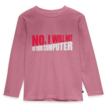 Ne pas réparer votre ordinateur - T-shirt manches longues Premium Enfant - mauve - Devant - AI Model Kid Female (0cm)