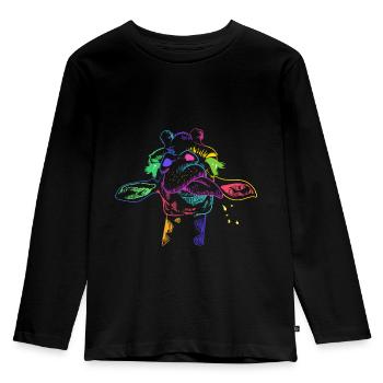 Giraffe Sommer Giraffen Safari Afrika Kinder - Kinder Premium Bio Langarmshirt - Schwarz - Vorne - AI Model Kid Male (0cm)