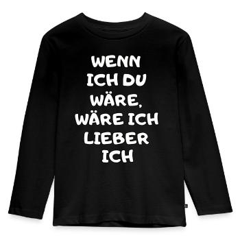 Witziger Lustiger Spruch Geschenk Männer Frauen - Kinder Premium Bio Langarmshirt - Schwarz - Vorne - AI Model Kid Male (0cm)