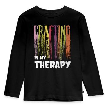 Dip into Creativity: Crafting Therapy Design - Kids' Premium Longsleeve Shirt - black - Front - AI Model Kid Male (0cm)
