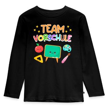 Vorschule Team Vorschüler Vorschulkinder - Kinder Premium Bio Langarmshirt - Schwarz - Vorne - AI Model Kid Male (0cm)
