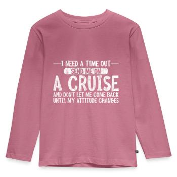 J’ai besoin d’un temps mort, envoyez-moi en croisière 3 - T-shirt manches longues Premium Enfant - mauve - Devant - AI Model Kid Female (0cm)