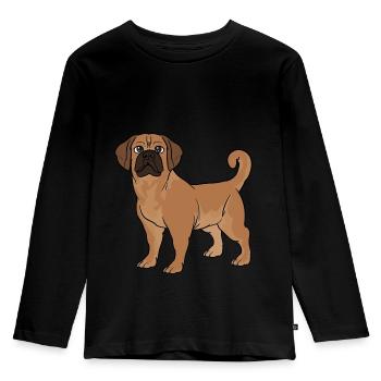 Puggle Beagle Pug Dog - Kids' Premium Longsleeve Shirt - black - Front - AI Model Kid Male (0cm)