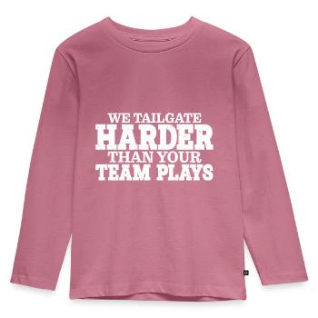 Nous talonnons plus fort que votre équipe ne joue 3 - T-shirt manches longues Premium Enfant - mauve - Devant - AI Model Kid Female (0cm)