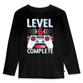 6th grade completed Realschule Gymnasium Gamer - Kids' Premium Longsleeve Shirt - black - Front - AI Model Kid Male (0cm)