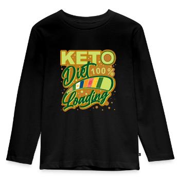 Keto Diet Ketogenic Diet Anabolic Ketosis - Kids' Premium Longsleeve Shirt - black - Front - AI Model Kid Male (0cm)