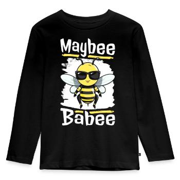 bee honey beekeeper bee sayings - Kids' Premium Longsleeve Shirt - black - Front - AI Model Kid Male (0cm)