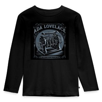 Patrimoine de l’humanité - Ada Lovelace - T-shirt manches longues Premium Enfant - noir - Devant - AI Model Kid Male (0cm)