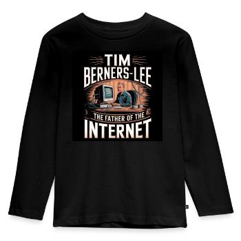 Patrimoine de l’humanité - Tim Berners Lee - T-shirt manches longues Premium Enfant - noir - Devant - AI Model Kid Male (0cm)