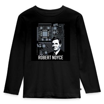 Patrimoine de l’Humanité - Robert Noyce - T-shirt manches longues Premium Enfant - noir - Devant - AI Model Kid Male (0cm)
