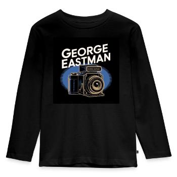 L’héritage de l’humanité - George Eastman - T-shirt manches longues Premium Enfant - noir - Devant - AI Model Kid Male (0cm)