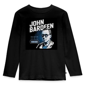 Patrimoine de l’humanité - John Bardeen - T-shirt manches longues Premium Enfant - noir - Devant - AI Model Kid Male (0cm)