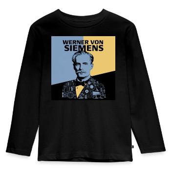 Heritage of Humanity - Werner von Siemenz - Kids' Premium Longsleeve Shirt - black - Front - AI Model Kid Male (0cm)