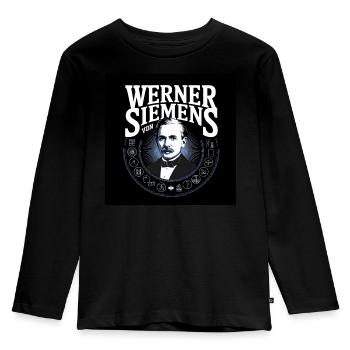 Heritage of Humanity - Werner von Siemens2 - Kids' Premium Longsleeve Shirt - black - Front - AI Model Kid Male (0cm)