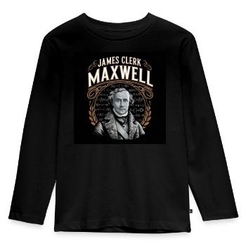 Heritage of Humanity - James Clerk Maxwell - Kids' Premium Longsleeve Shirt - black - Front - AI Model Kid Male (0cm)