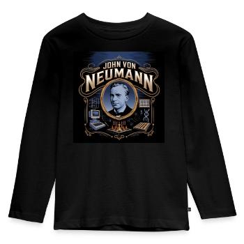 Heritage of Humanity - John von Neumann - Kids' Premium Longsleeve Shirt - black - Front - AI Model Kid Male (0cm)