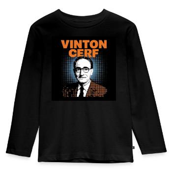 Patrimoine de l’Humanité - Vinton Cerf - T-shirt manches longues Premium Enfant - noir - Devant - AI Model Kid Male (0cm)