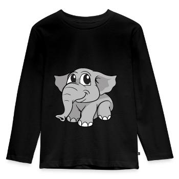 Elephant elephant - Kids' Premium Longsleeve Shirt - black - Front - AI Model Kid Male (0cm)