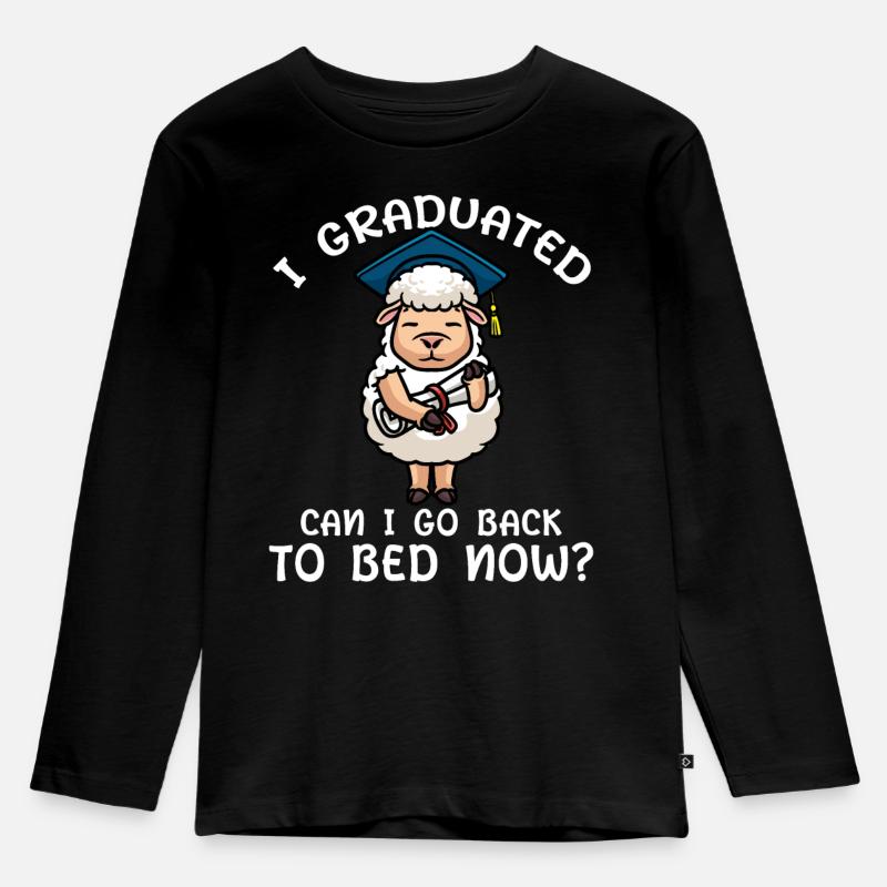 Abschluss Schulabschluss Absolvent - Kinder Premium Bio Langarmshirt - Schwarz