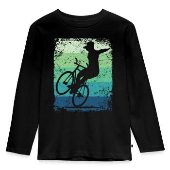 Kunstradfahren Kunstradfahrer - Kinder Premium Bio Langarmshirt - Schwarz - Vorne - AI Model Kid Male (0cm)