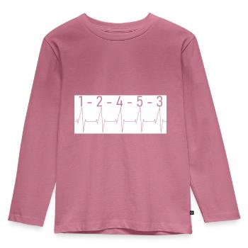 Heartbeat 5 cylindres - T-shirt manches longues Premium Enfant - mauve - Devant - AI Model Kid Female (0cm)